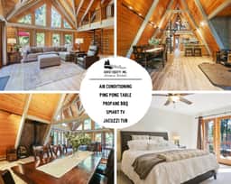 Bear Hugs A-Frame Cabin with Games, AC & BBQ Grill